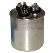 Dual Run Capacitor, 10/5 MFD, 440 V, Round, Series 120