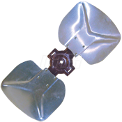 OEM Replacement Fixed Hub Blades, 2-Wing Blades w/ 1/2" Hub, Model No. 6-9871-BP, CW, 14" BLADE