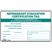 Mars 79528 - REFRIGERANT EVACUATION CERTIFICATION LABEL 5PK
